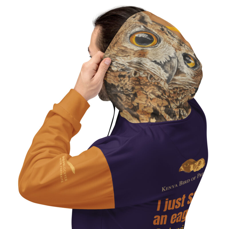 Unisex Hoodie, save the eagl eowl - Image 3