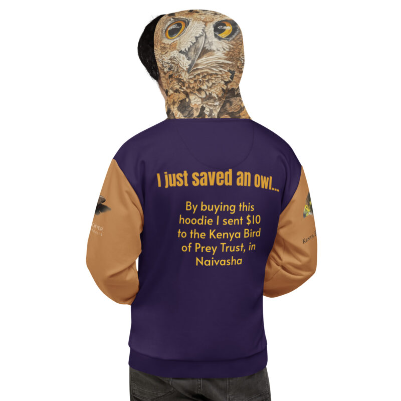 Unisex Hoodie, Eagle Owl - Image 2