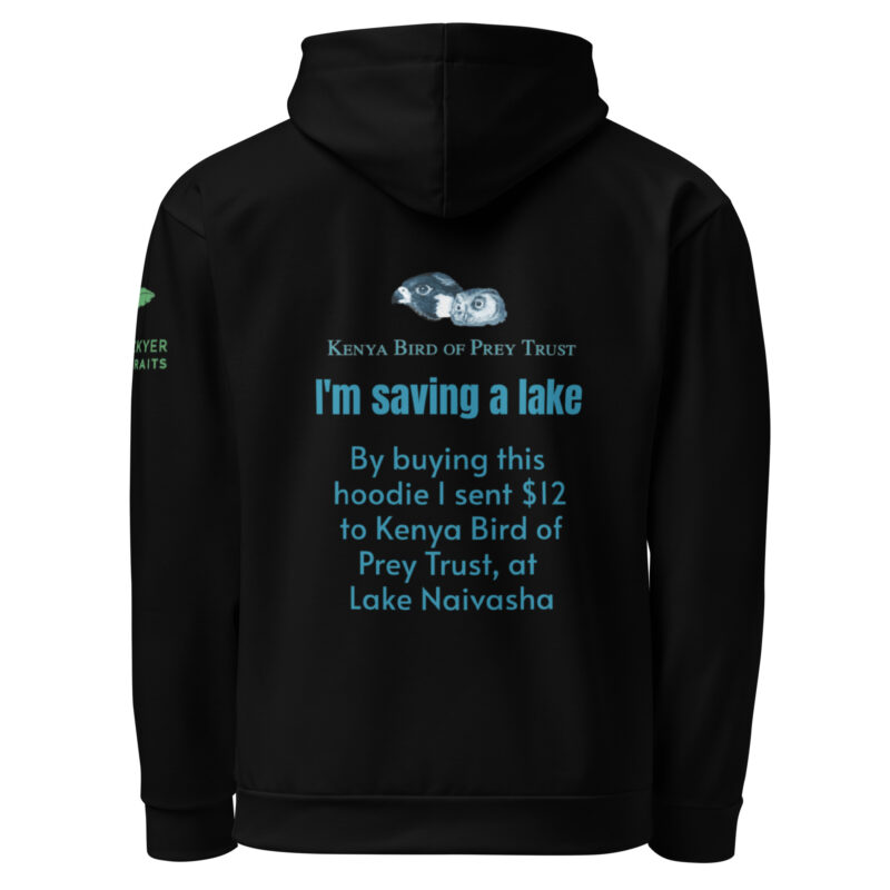 Unisex Hoodie, Save Lake Naivasha (saddle-billed stork) - Image 2