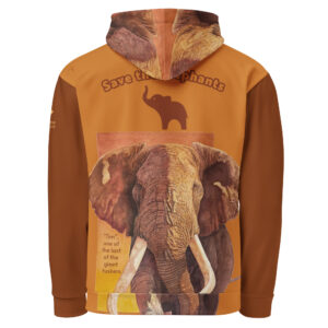 Unisex Allover Print Hoodie: I saved an elephant