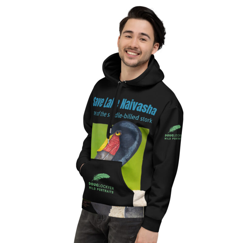 Unisex Hoodie, save Lake Naivasha (saddle-billed stork) - Image 7