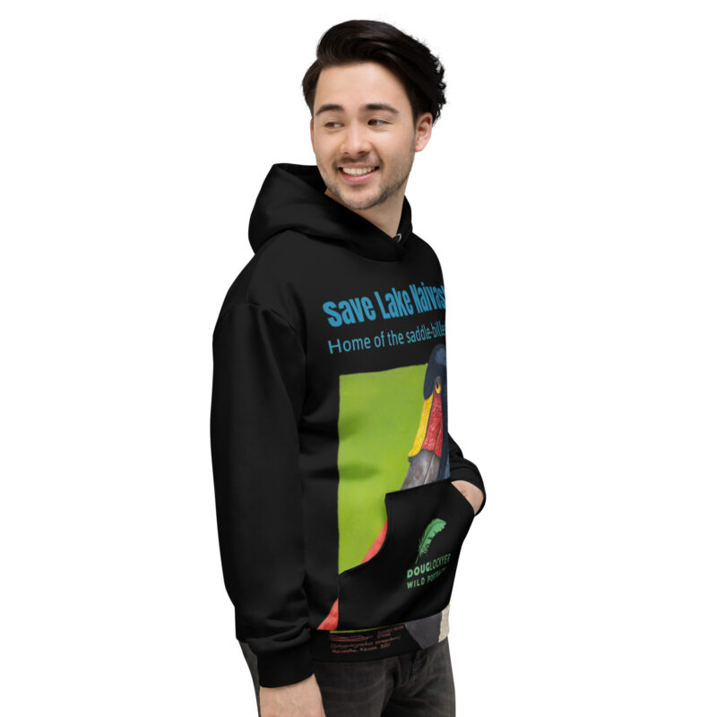 Unisex Hoodie, save Lake Naivasha (saddle-billed stork) - Image 8