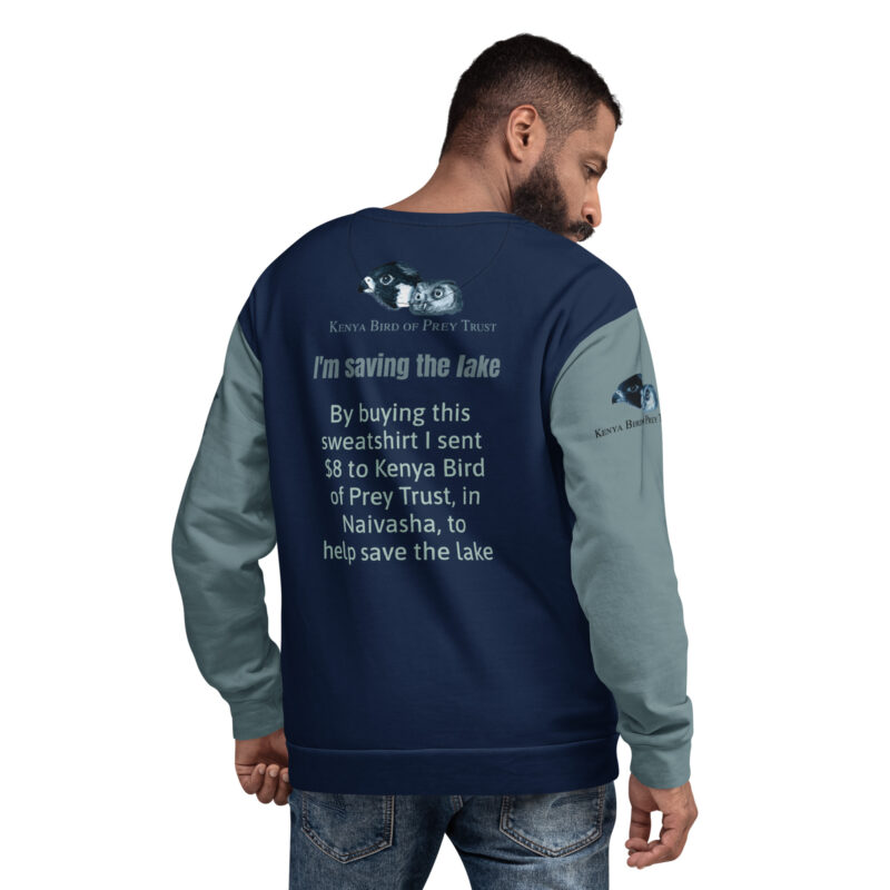 Unisex Sweatshirt ,Save Lake Naivasha, Saddle-Billed Stork - Image 2