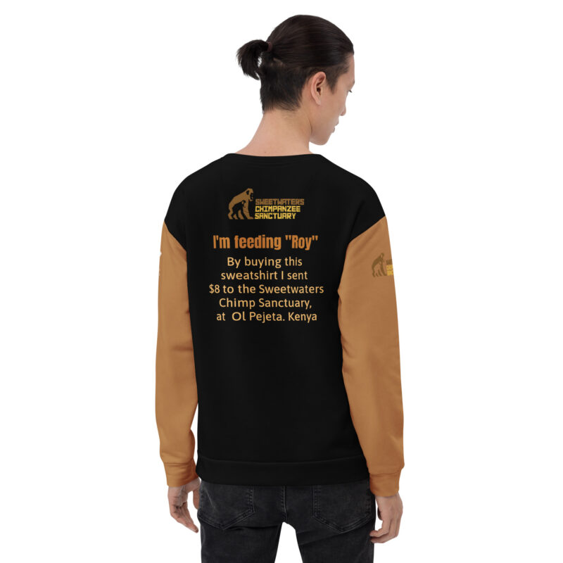 Unisex Sweatshirt, Roy, a chimp from Sweetwaters - Image 2