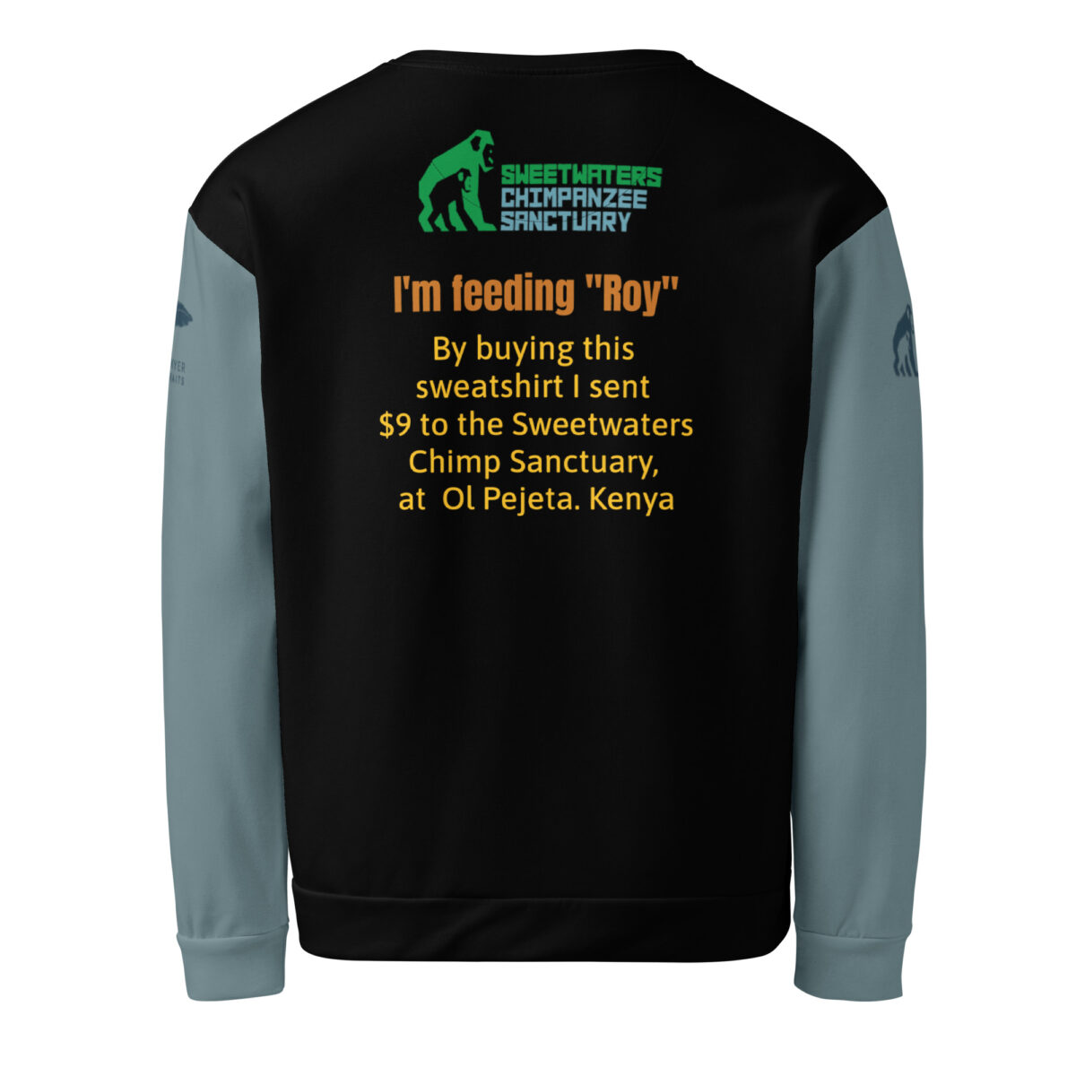 Unisex Sweatshirt, Go feed a chimp (Roy) - Image 3