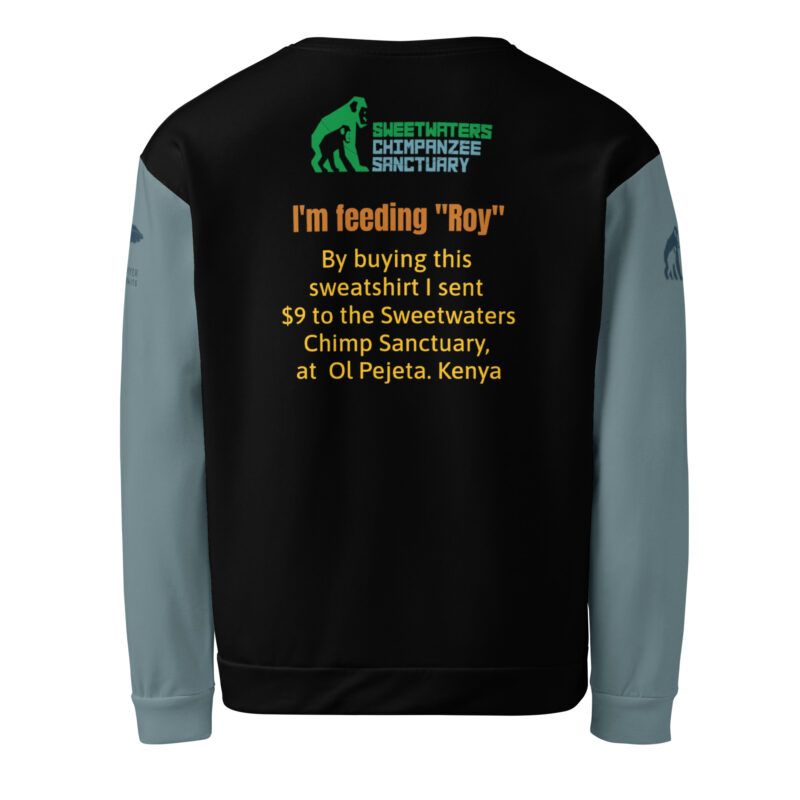 Unisex Sweatshirt, Go feed a chimp (Roy) - Image 3