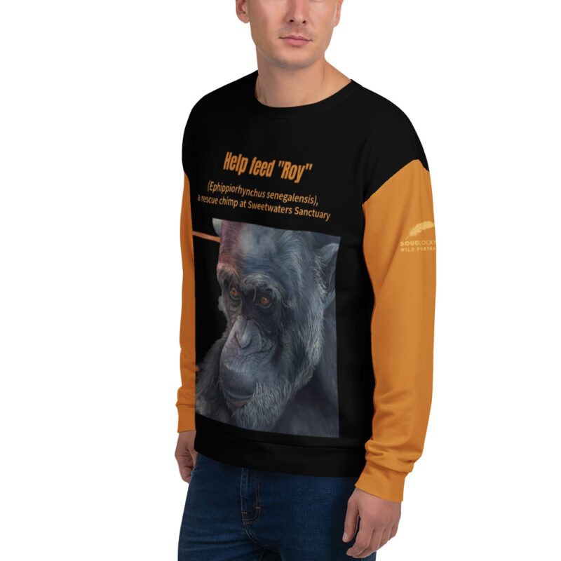 Unisex Sweatshirt, allover print, Roy, a chimp from Sweetwaters - Image 3