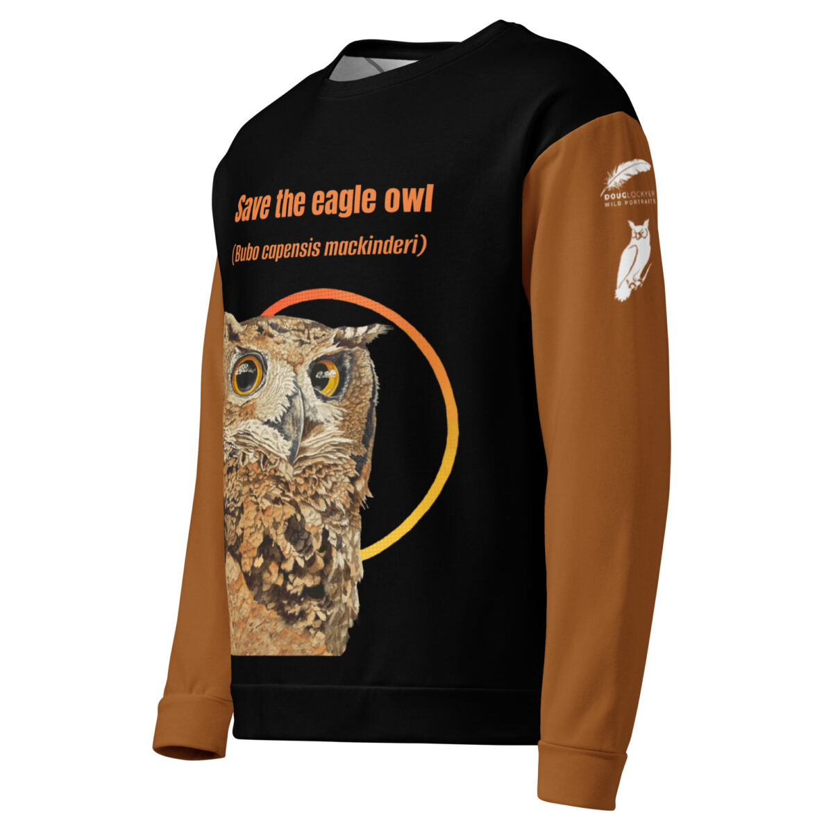 Unisex Sweatshirt, Mackinder's eagle owl - Image 9