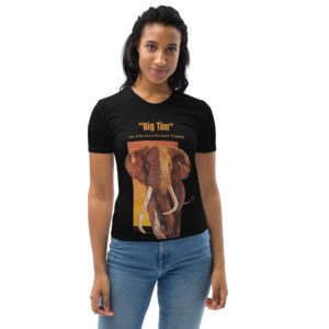 Women's T-shirt, allover print, Big Tim, last of the giant tuskers
