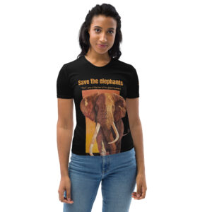 Women's T-shirt, save the elephants