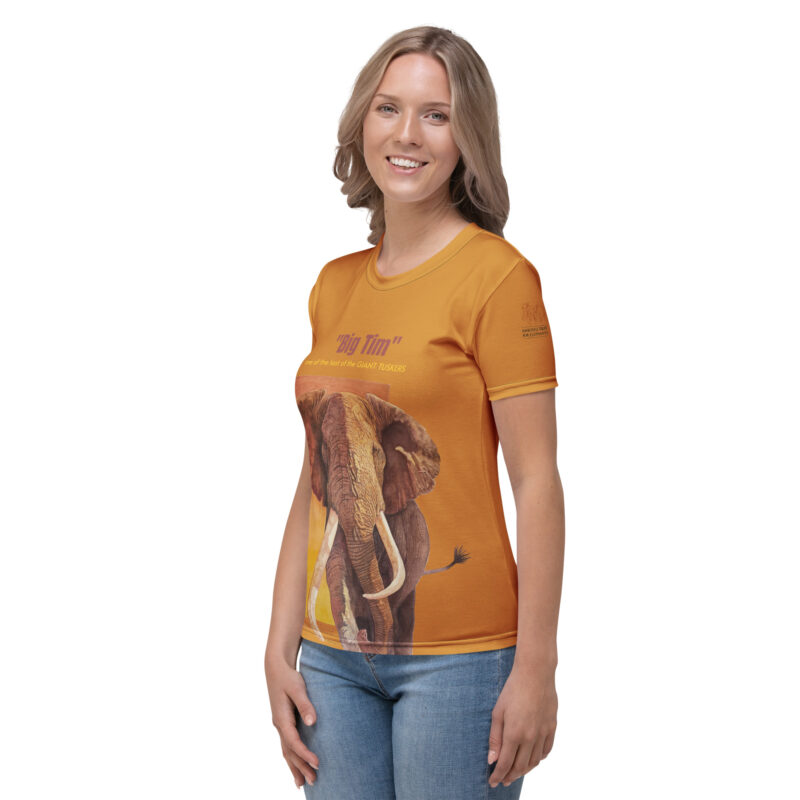 Women's T-shirt, all over print, full tan, Big Tim - Image 2