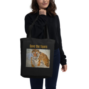 Eco Tote Bag, save the tiger