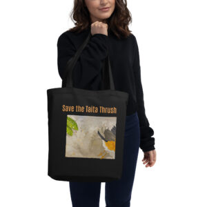 Eco Tote Bag, save the Taita thrush