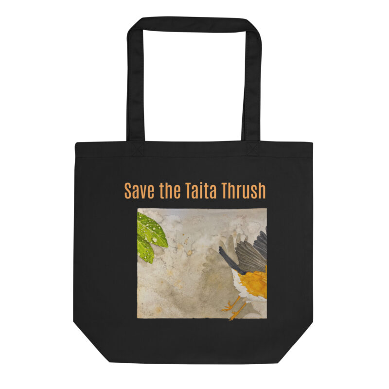 Eco Tote Bag, save the Taita thrush - Image 2