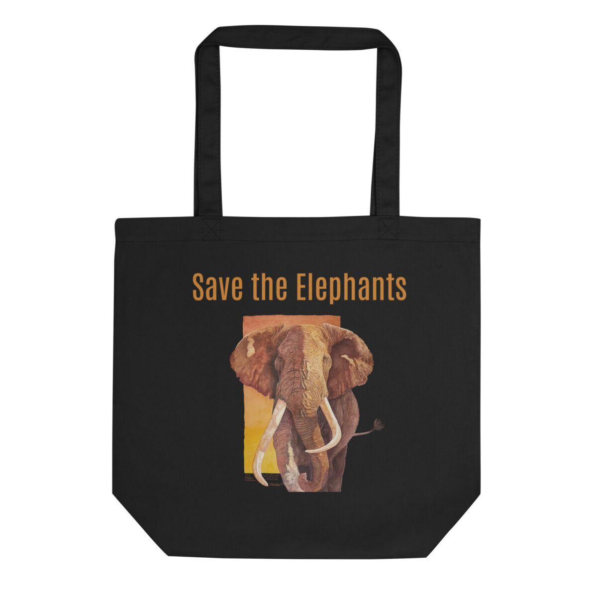Eco Tote Bag, Save the elephants ("Tim"), (Loxodonta Africana) - Image 2
