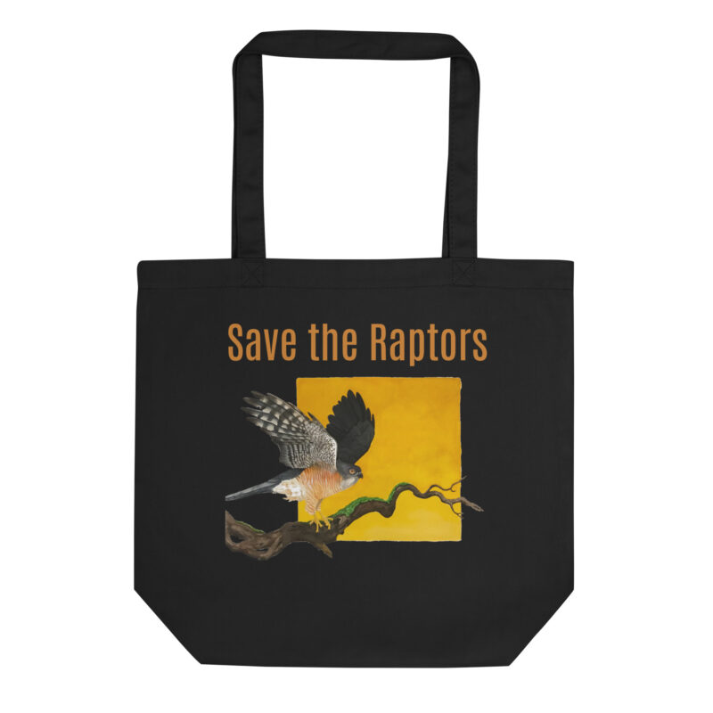 Eco Tote Bag, Save the raptors: "Saxx" the little sparrowhawk, (Accipiter minullus), - Image 2