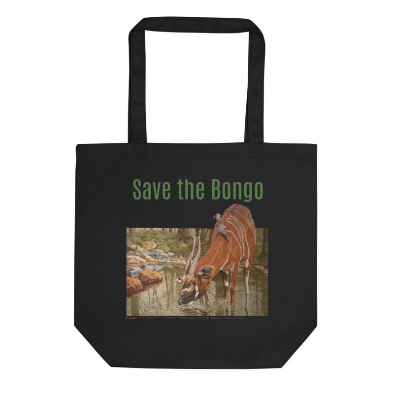Eco Tote Bag, Save the bongo: mountain bongo, (Tragelaphus eurycerus isaaci) - Image 2