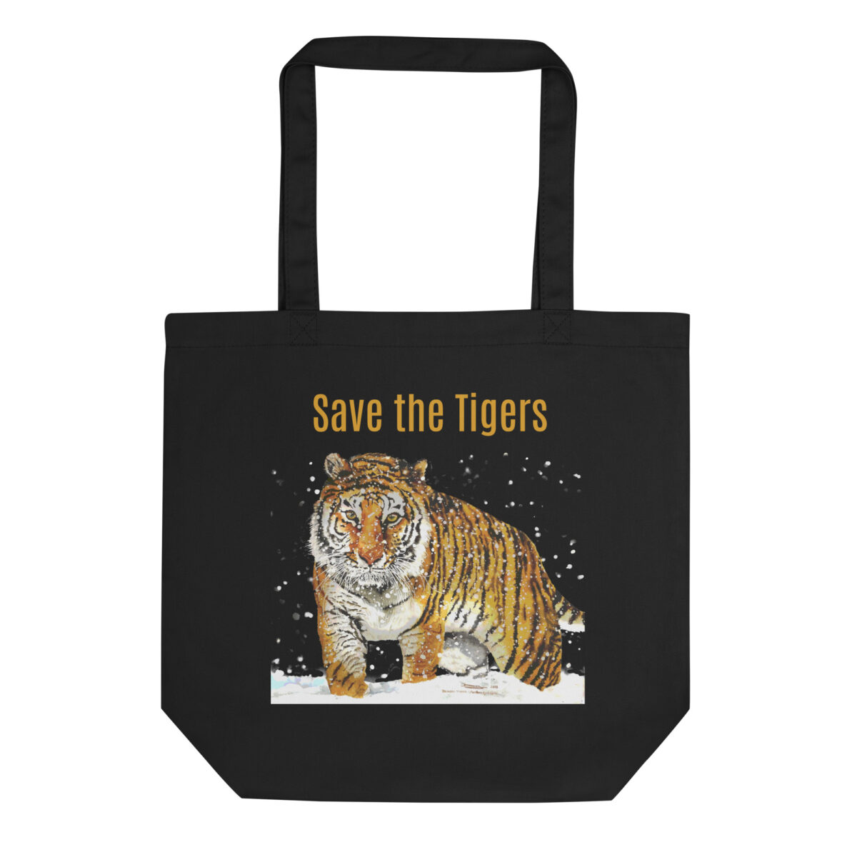 Eco Tote Bag, save the tiger - Image 4