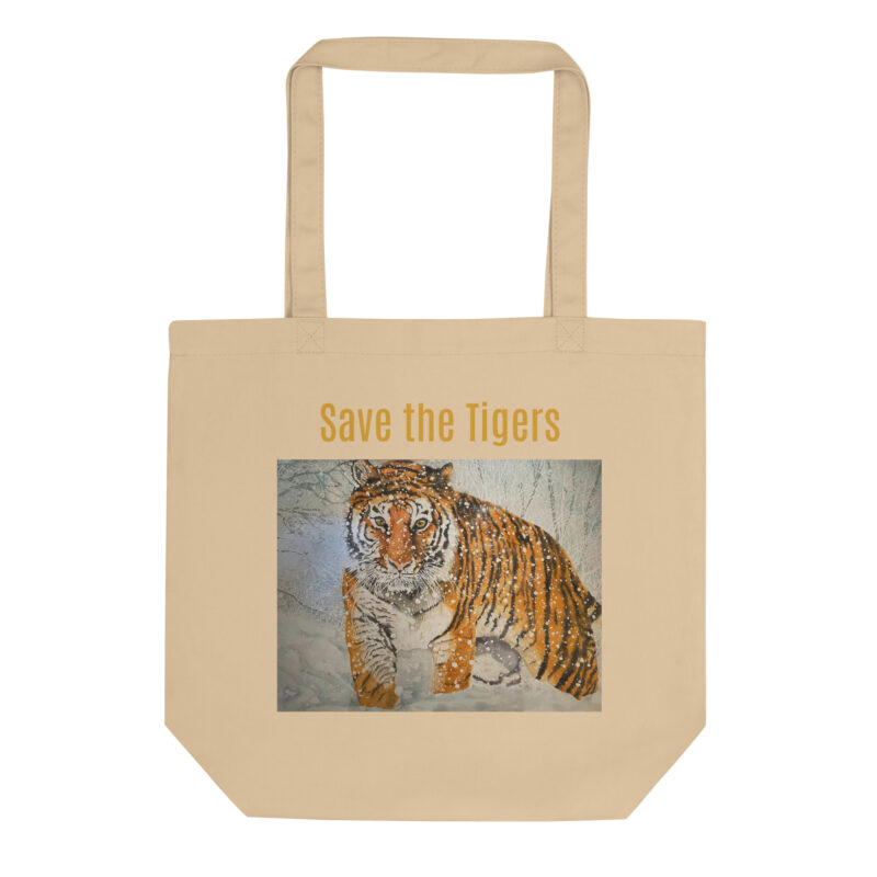 Eco Tote Bag, save the tiger - Image 3
