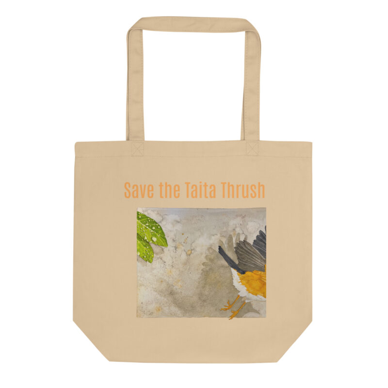 Eco Tote Bag, save the Taita thrush - Image 3