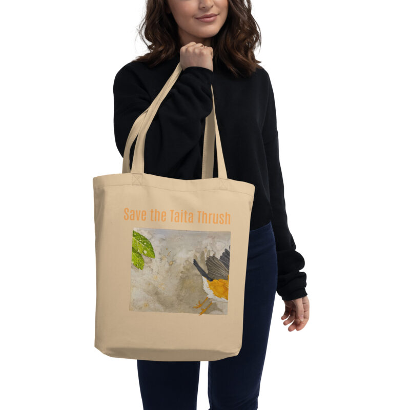 Eco Tote Bag, save the Taita thrush - Image 4
