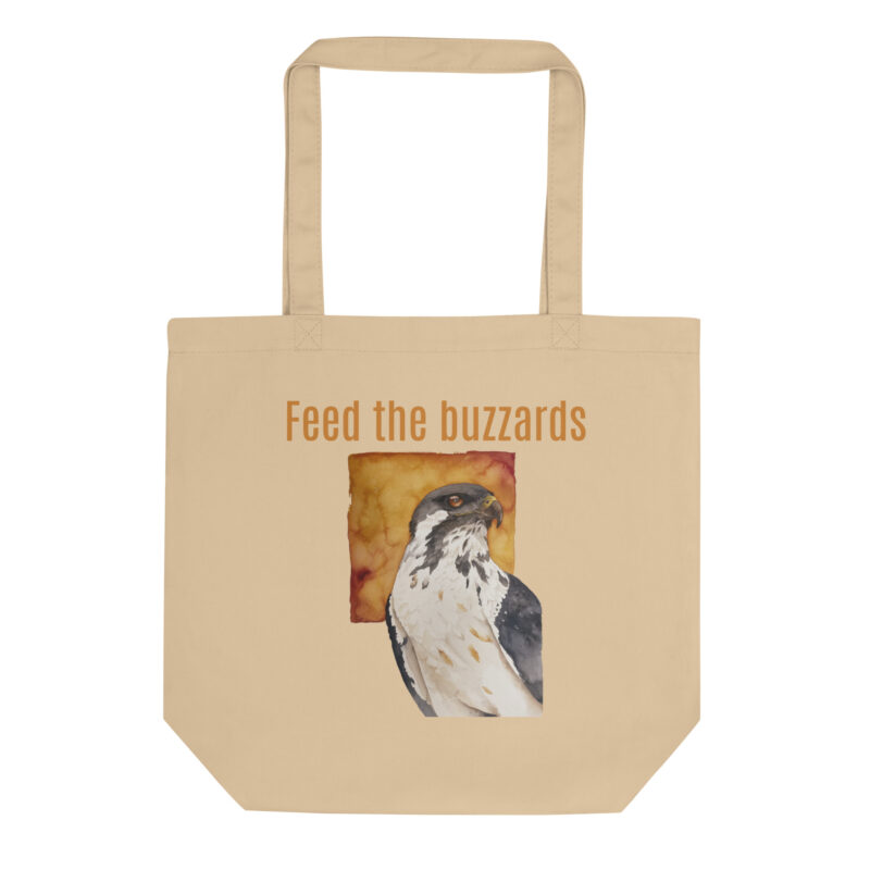 Eco Tote Bag, Feed the buzzards: "Gene"the augur byzzard, (Buteo augur) - Image 3
