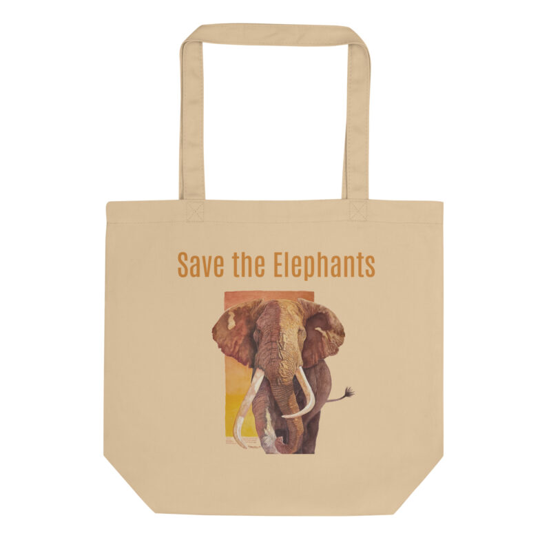 Eco Tote Bag, Save the elephants ("Tim"), (Loxodonta Africana) - Image 2