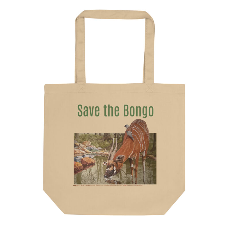 Eco Tote Bag, Save the bongo: mountain bongo, (Tragelaphus eurycerus isaaci) - Image 3