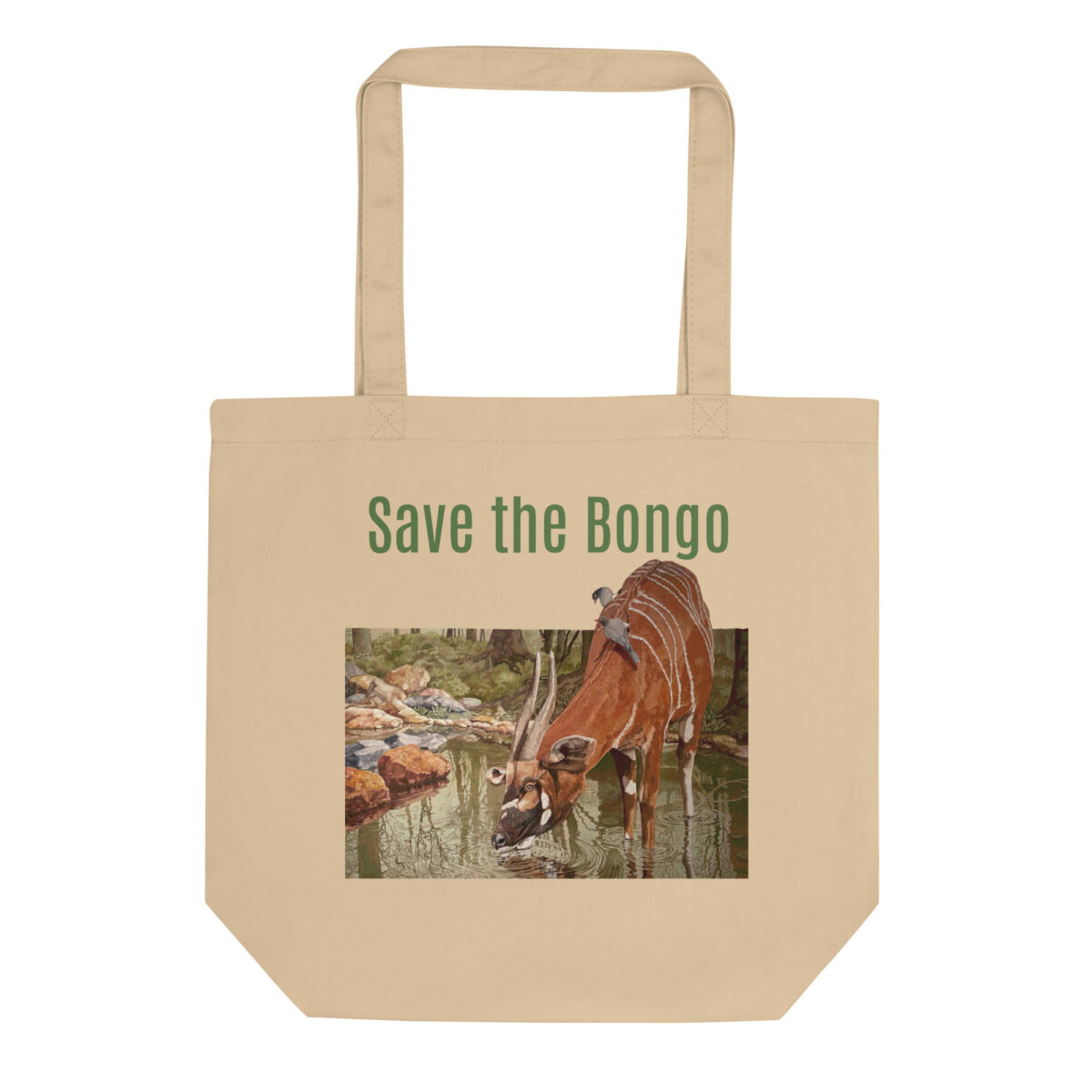 Eco Tote Bag, Save the bongo: mountain bongo, (Tragelaphus eurycerus isaaci) - Image 5