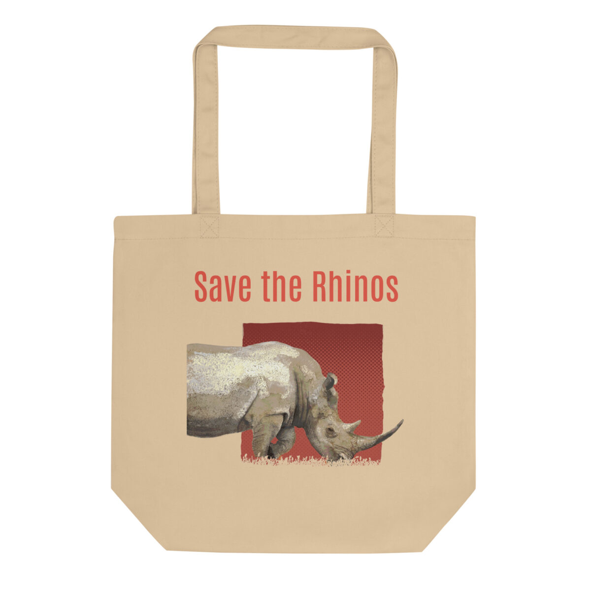 Eco Tote Bag, Save the rhinos: black rhino, (Diceros bicornis) - Image 5