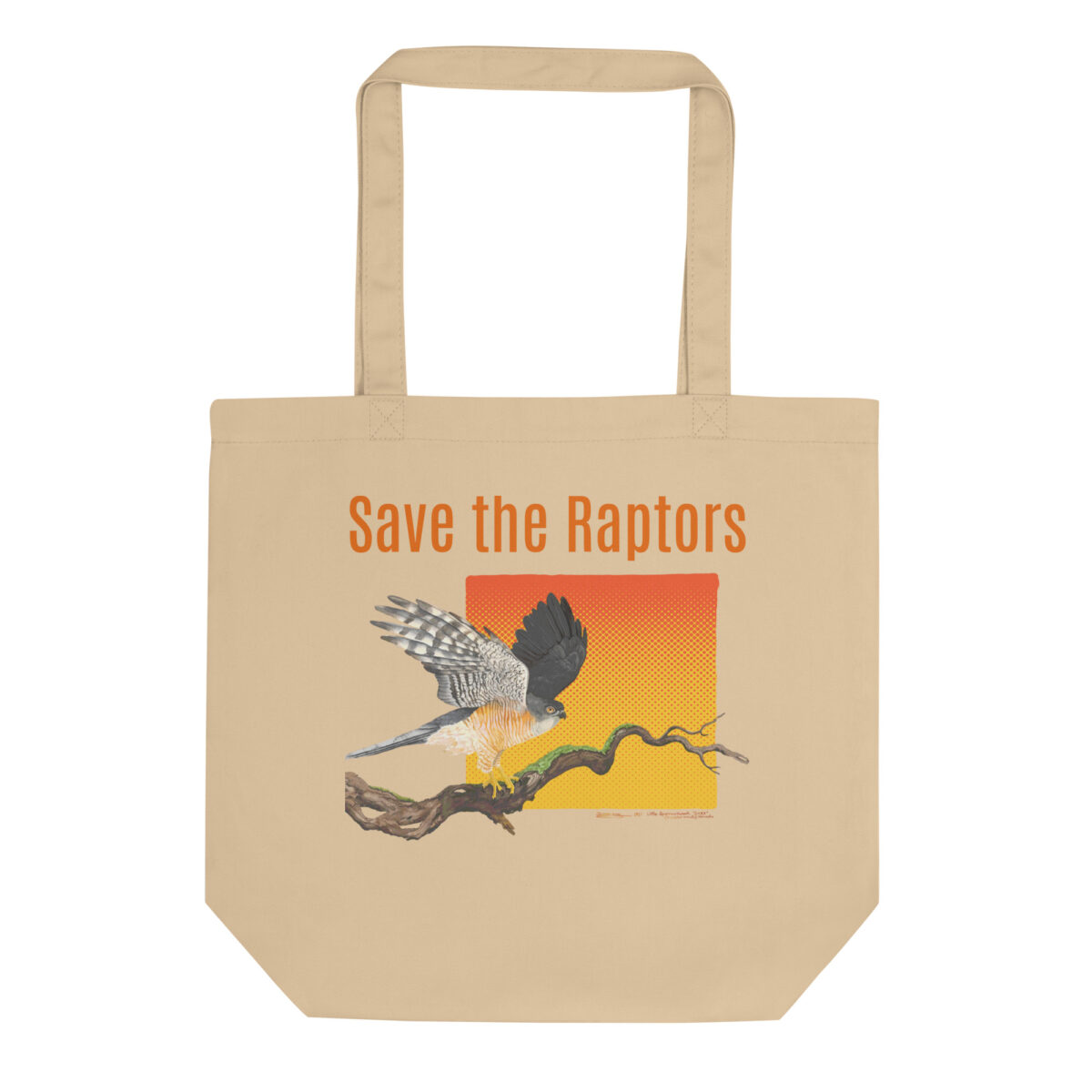 Eco Tote Bag, Save the raptors: "Saxx" the little sparrowhawk, (Accipiter minullus), - Image 5