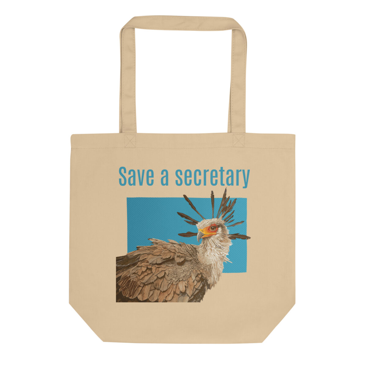 Eco Tote Bag, Save a secretary: "Moneypenny" the secretary bird, (Sagitarius serpentanius) - Image 5