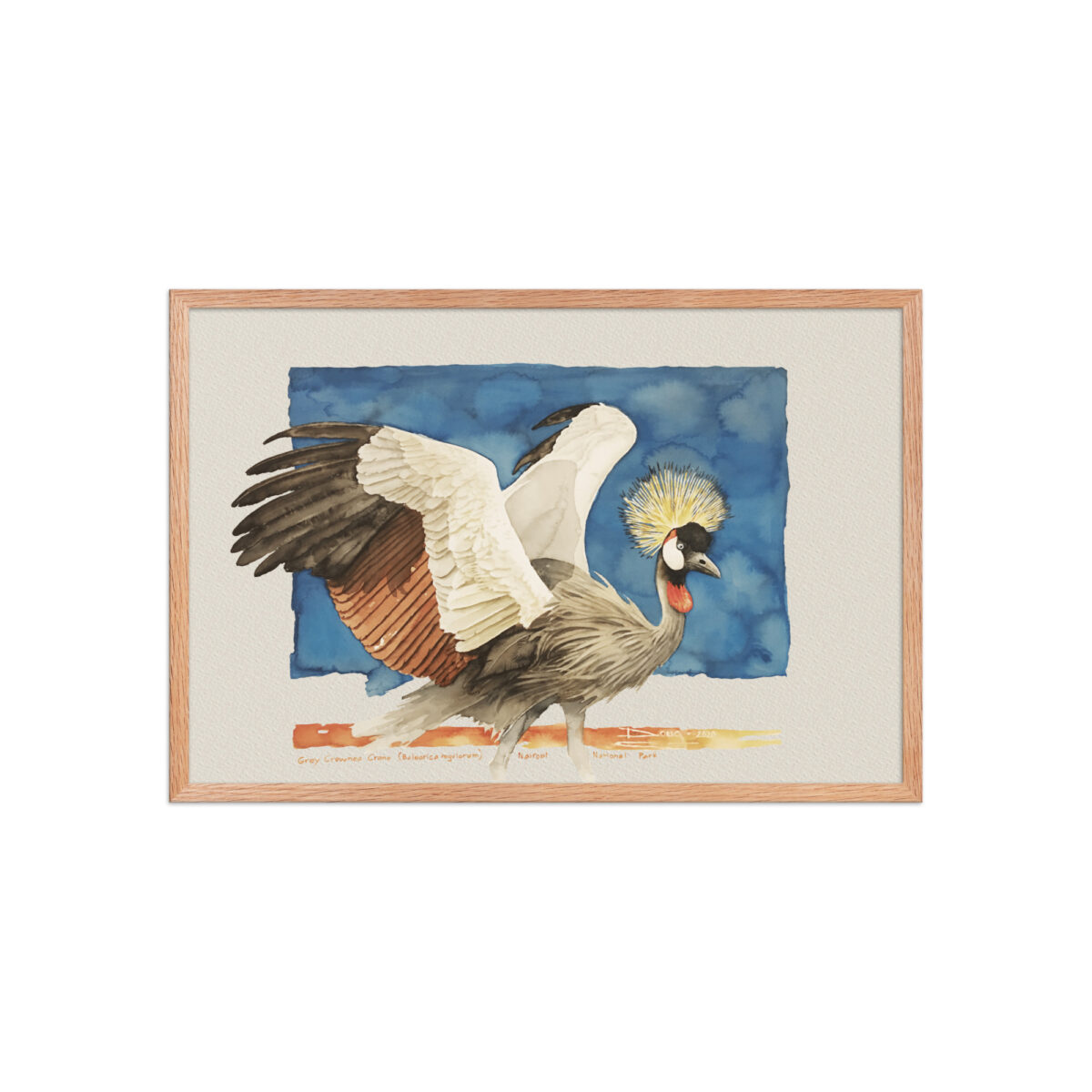 Framed poster Grey-crowned crane - Image 11
