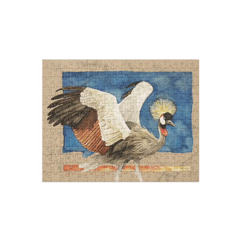 Jigsaw puzzle, grey-crowned crane - Image 2