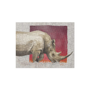 Jigsaw puzzle, black rhino, Ol Pejeta