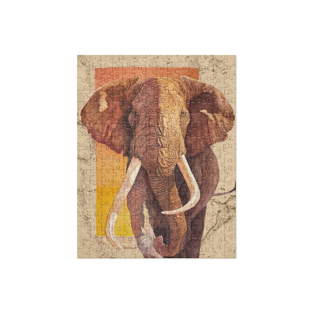 Jigsaw puzzle, "Tim", one of the last of the giant tuskers - Image 2