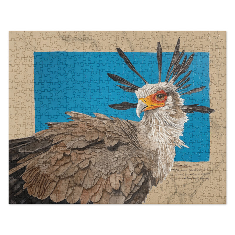 Jigsaw puzzle, "Moneypenny" the secretary bird