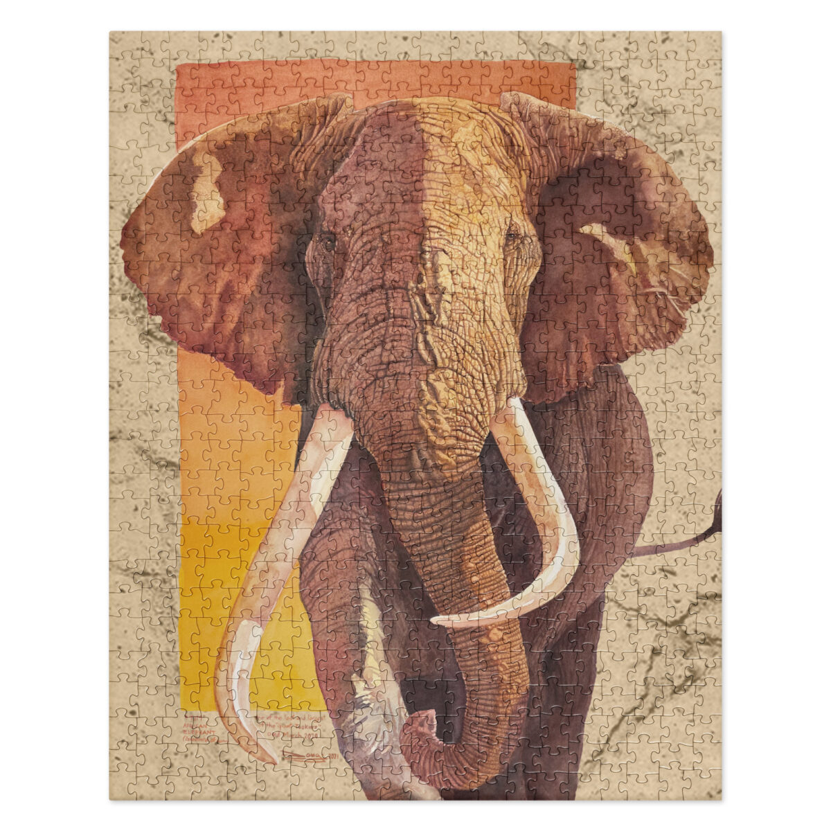 Jigsaw puzzle, "Tim", one of the last of the giant tuskers