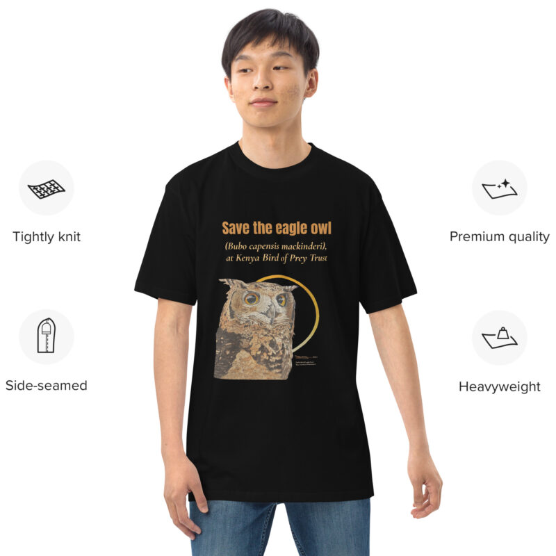 Men’s premium heavyweight tee, Eagle Owl - Image 34