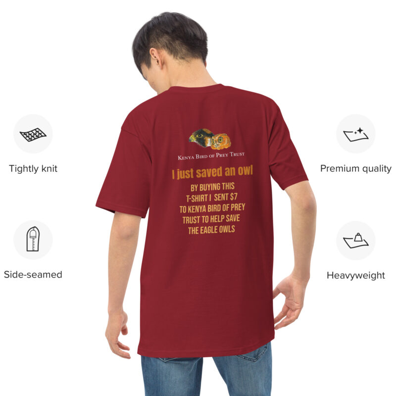 Men’s premium heavyweight tee, Eagle Owl - Image 42