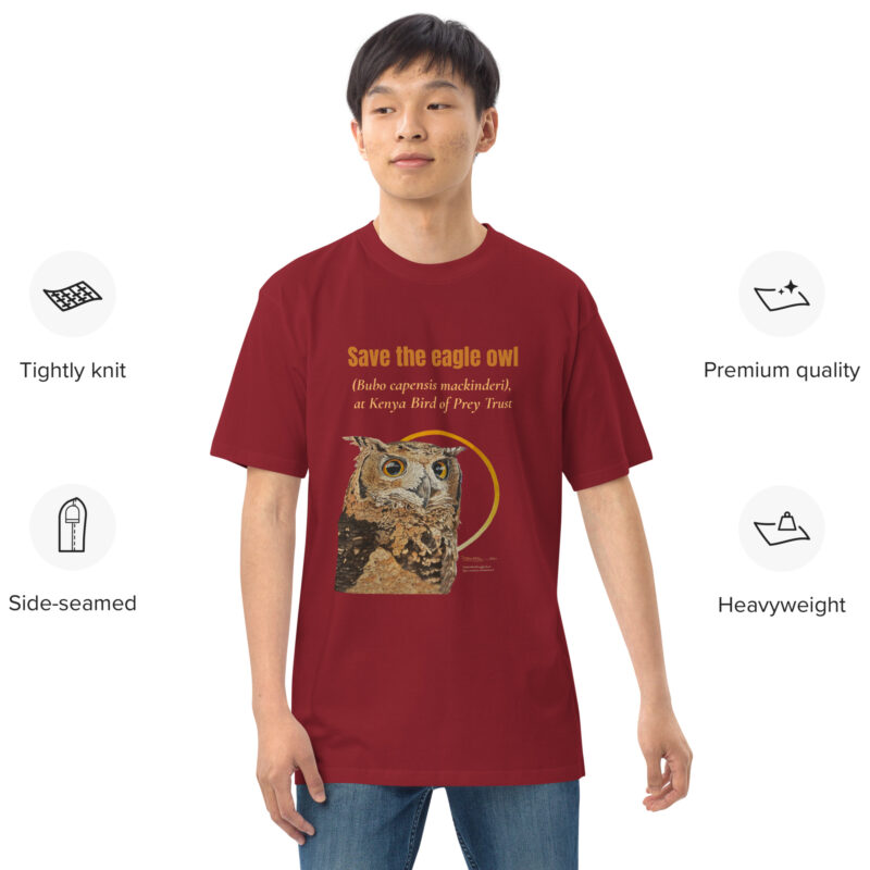Men’s premium heavyweight tee, Eagle Owl - Image 41