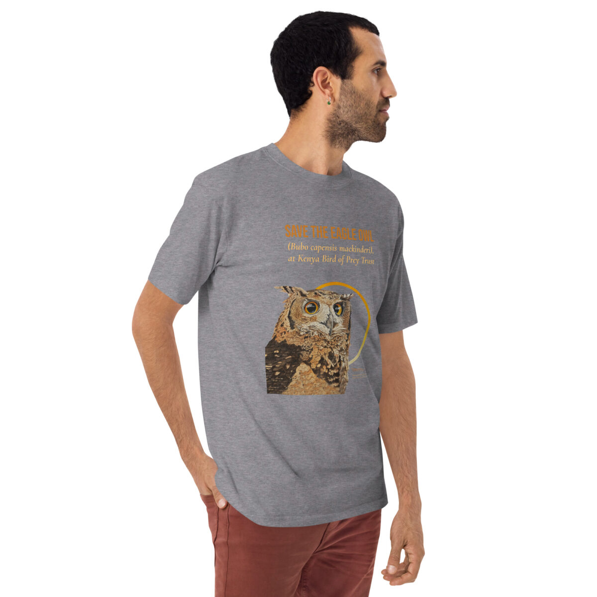 Men’s premium heavyweight tee, Eagle Owl - Image 23