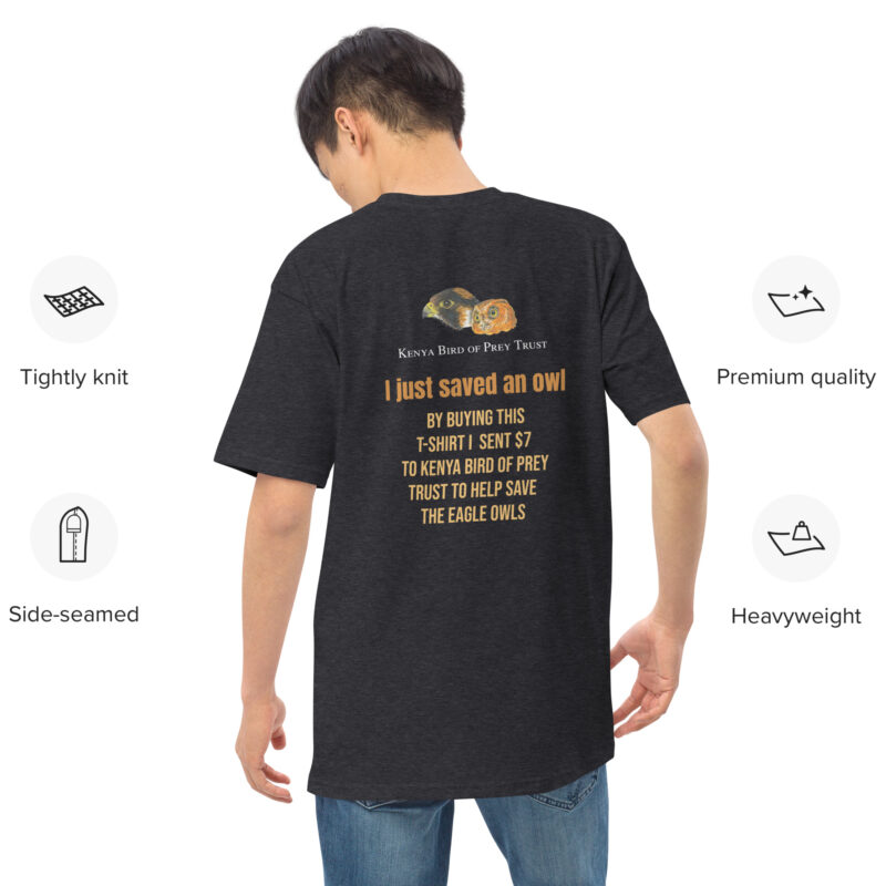 Men’s premium heavyweight tee, Eagle Owl - Image 39