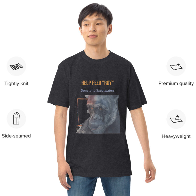 Men’s premium heavyweight tee, Eagle Owl - Image 3