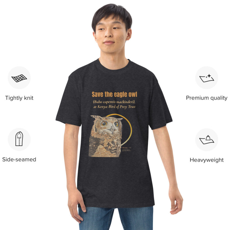 Men’s premium heavyweight tee, Eagle Owl - Image 38