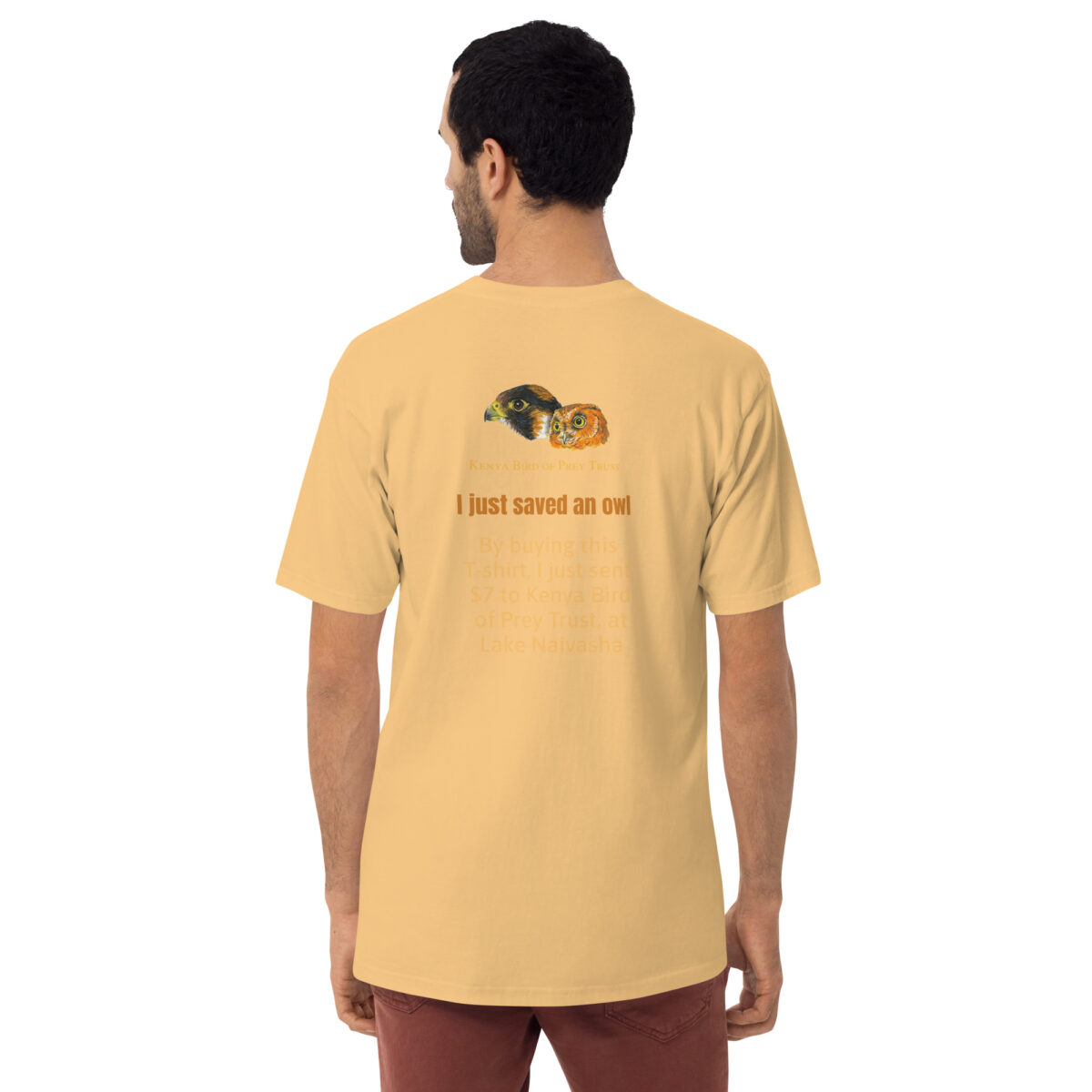 Men’s premium heavyweight tee, Eagle Owl - Image 29