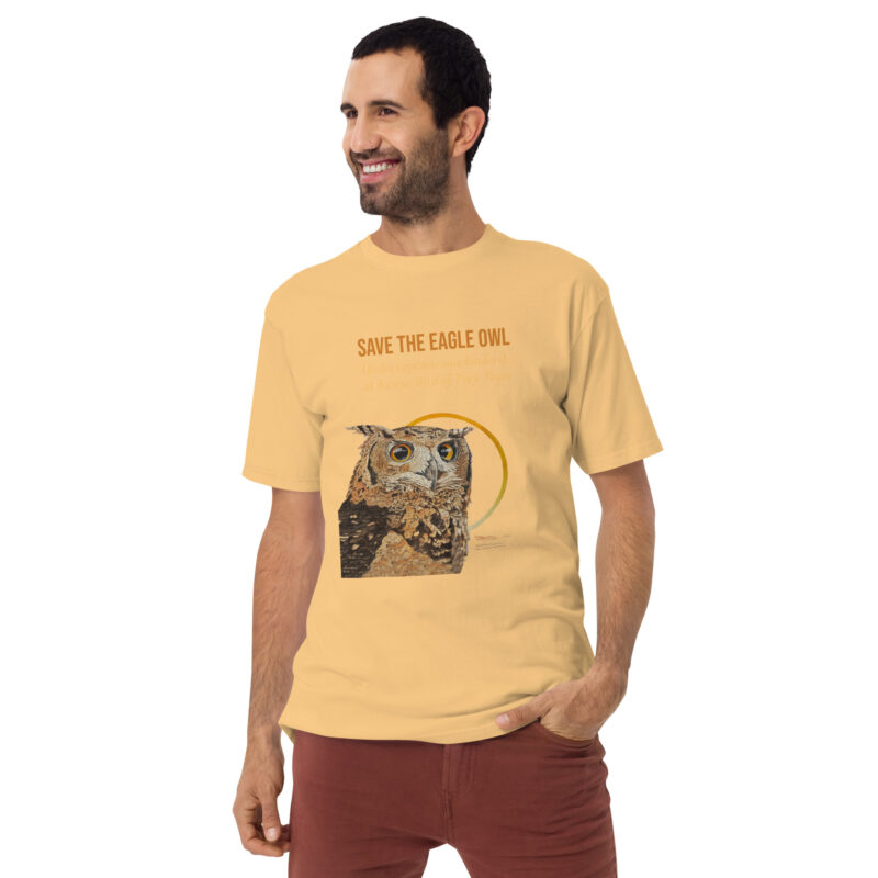 Men’s premium heavyweight tee, Eagle Owl - Image 26