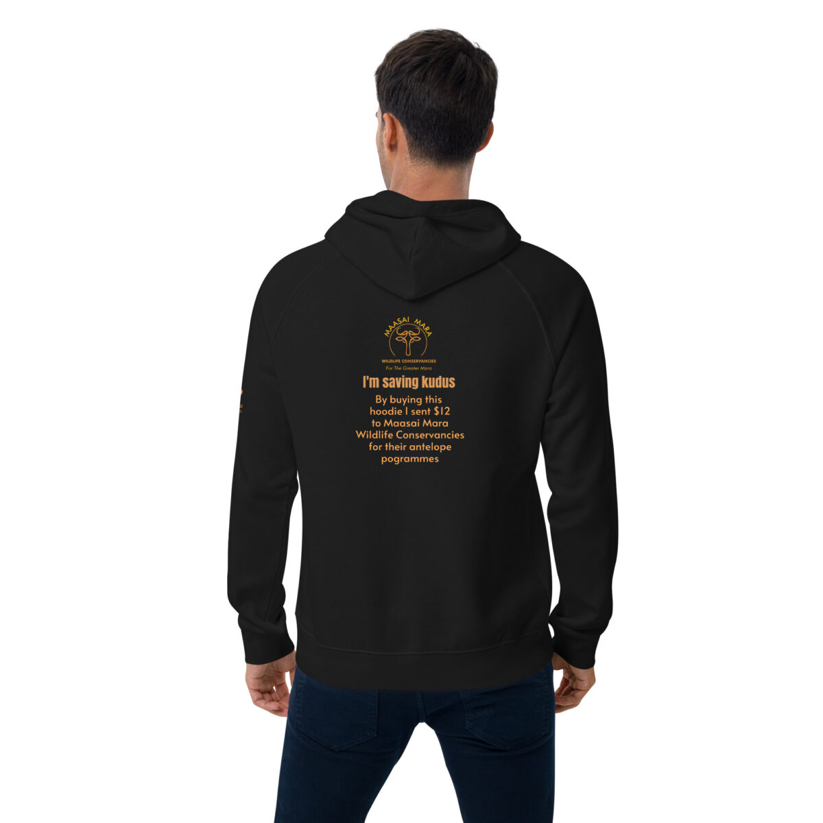 Unisex eco raglan hoodie, Save the Kudu - Image 20
