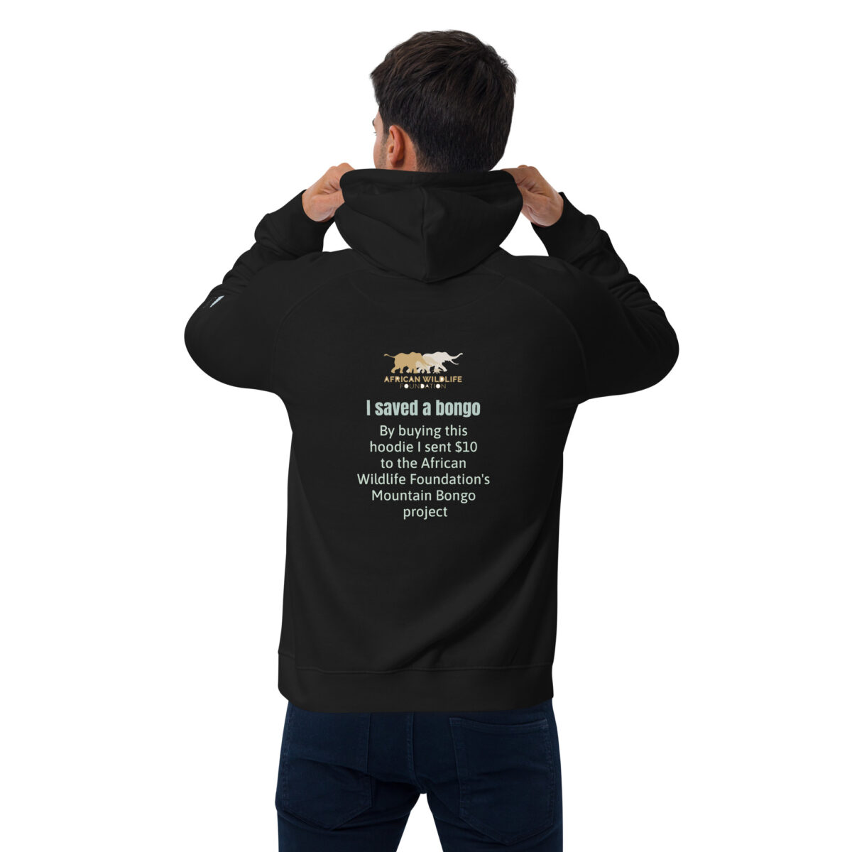 Unisex eco raglan hoodie, save the bongo - Image 4