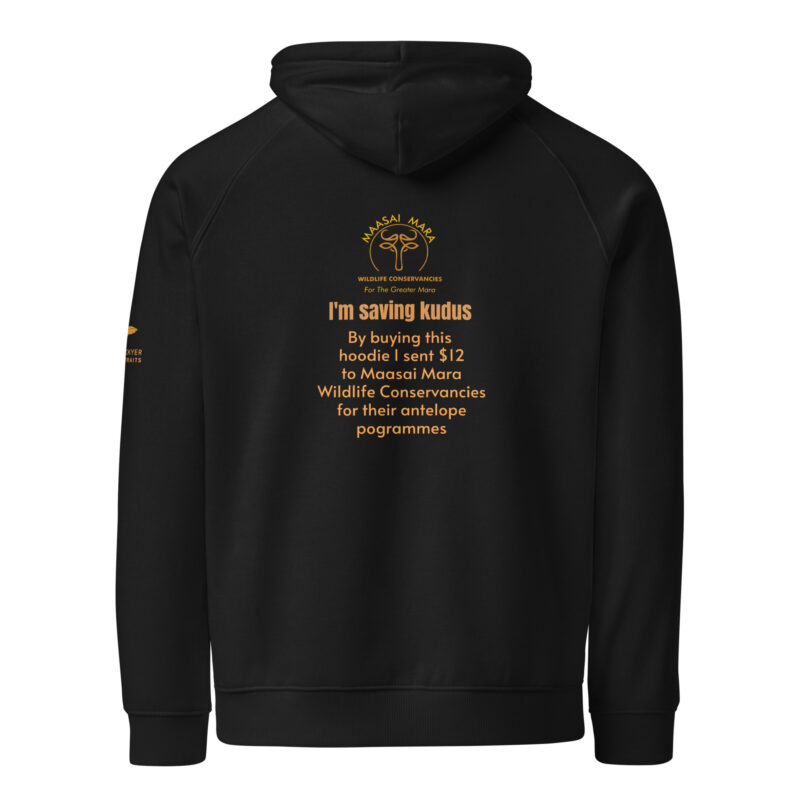 Unisex eco raglan hoodie, Save the Kudu - Image 2